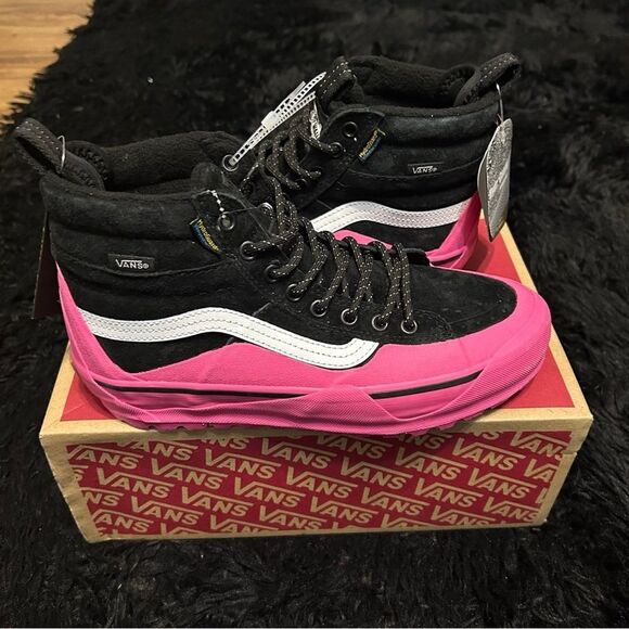 VANS sk8-hi top MTE-2 Dip black pink lace up shoes sneakers women's 8 new - Picture 9 of 9